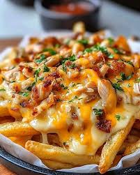 loaded fries with cheese (chicken)