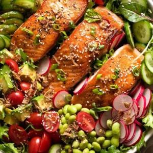 asian salmon salad