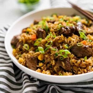 fried rice with beef