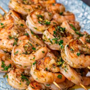 grilled prawn skewers
